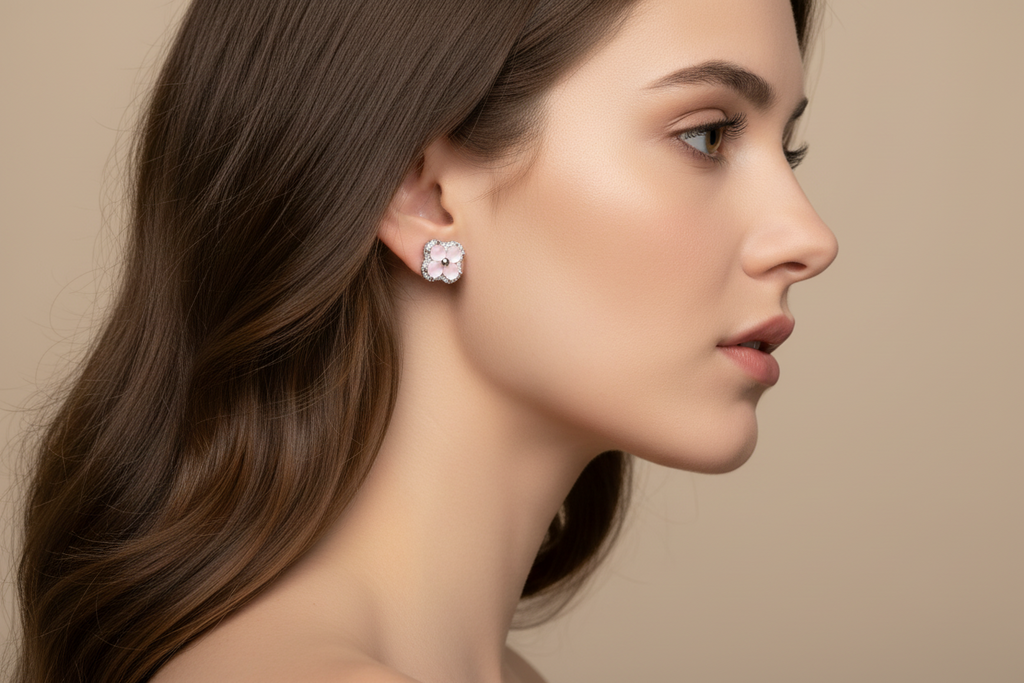 Boucles d’oreilles camélia